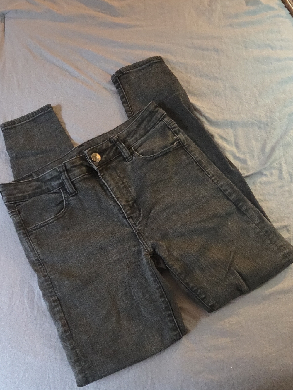 American Eagle Outfitters Dark Charcoal High-Rise Jeggings